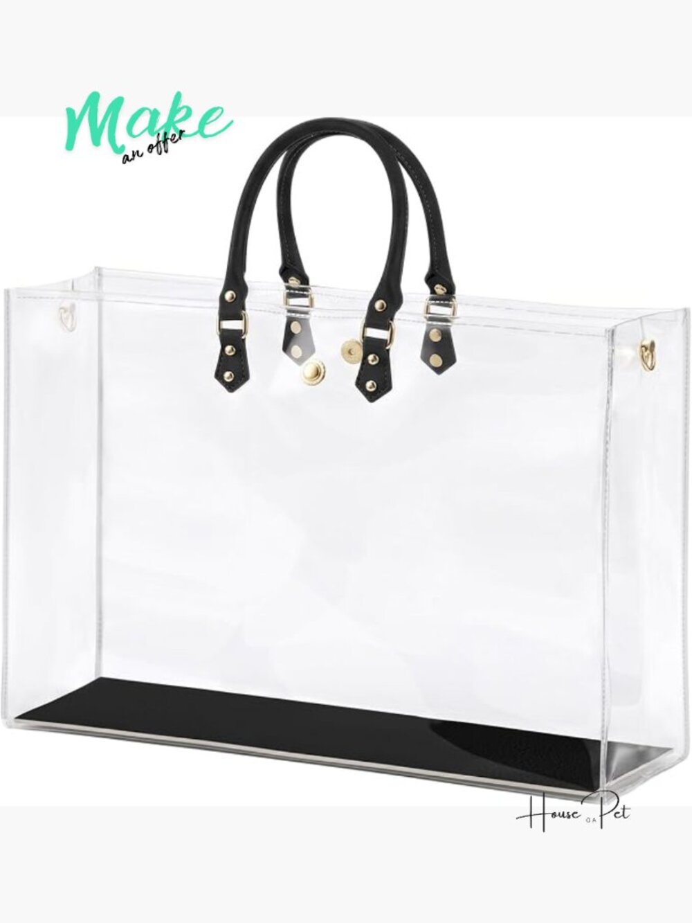Clear TPU Tote Bag DIY Kit - Luxury Paper Bag Purse Making Kit with Leather